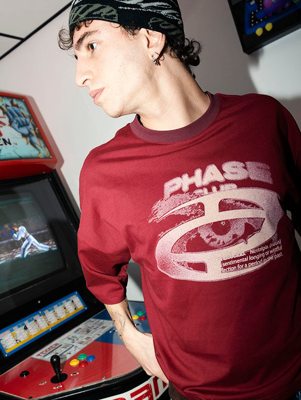 ANXIETY TEE BORDEAUX