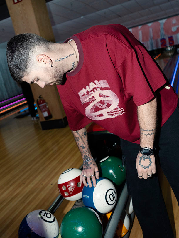 ANXIETY TEE BORDEAUX