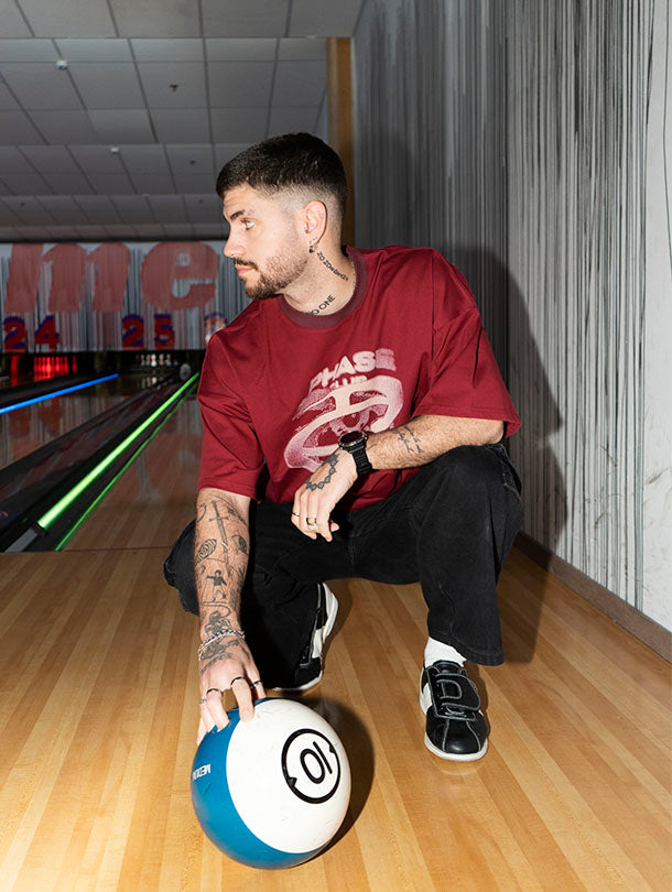 ANXIETY TEE BORDEAUX